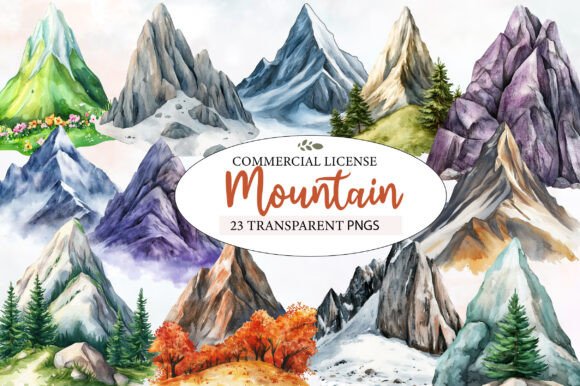 Download Watercolor Mountain Clipart - Mountain clipart Collection