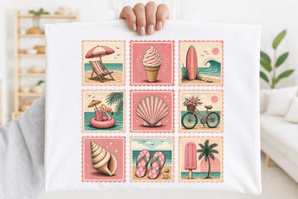 Download Vintage Summer Stamp PNG, Retro Beach - Retro beach Collection
