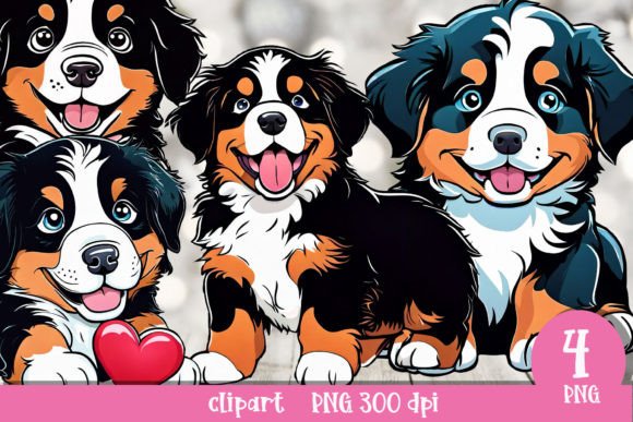Download Funny Cartoon Bernese Mountain Clipart - Mountain clipart Collection