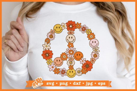 Download Floral Peace Sign SVG | Retro Hippie SVG - Peace sign svg Collection
