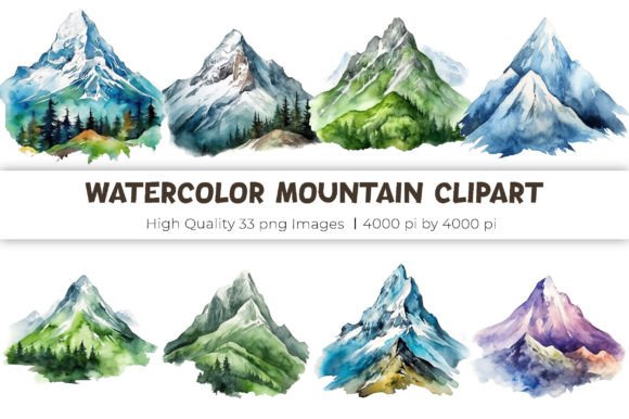 Download Watercolor Mountain Clipart - Mountain clipart Collection