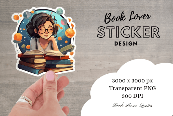 Download Girl Reading - Book Lover Sticker Png - Book lover sticker png Collection