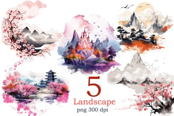 Download Watercolor Mountain Clipart Png Bundle - Mountain clipart Collection